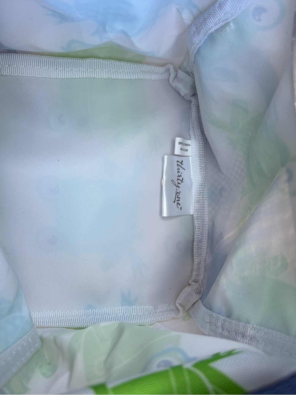 Thirty-One Green Frog Print Littles Carry-All Caddy - Picture 4 of 6